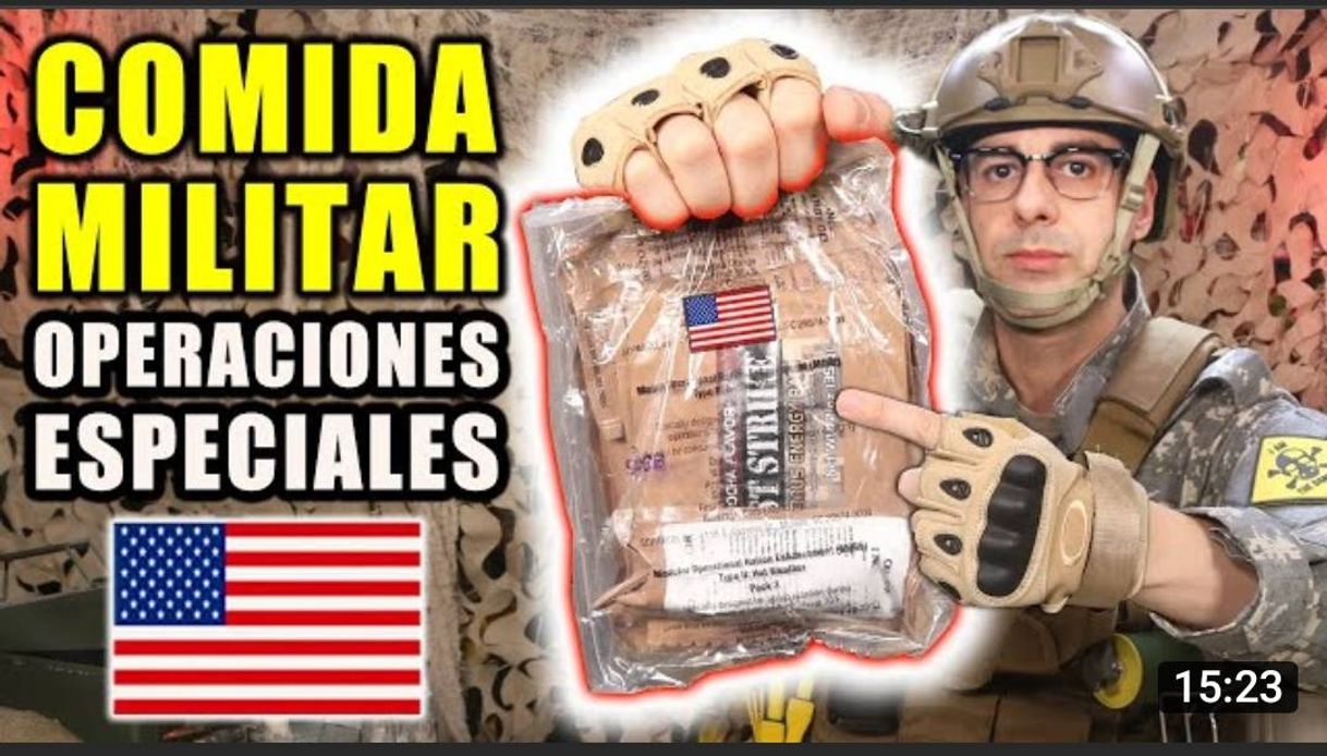 Moda Probando comida militar 