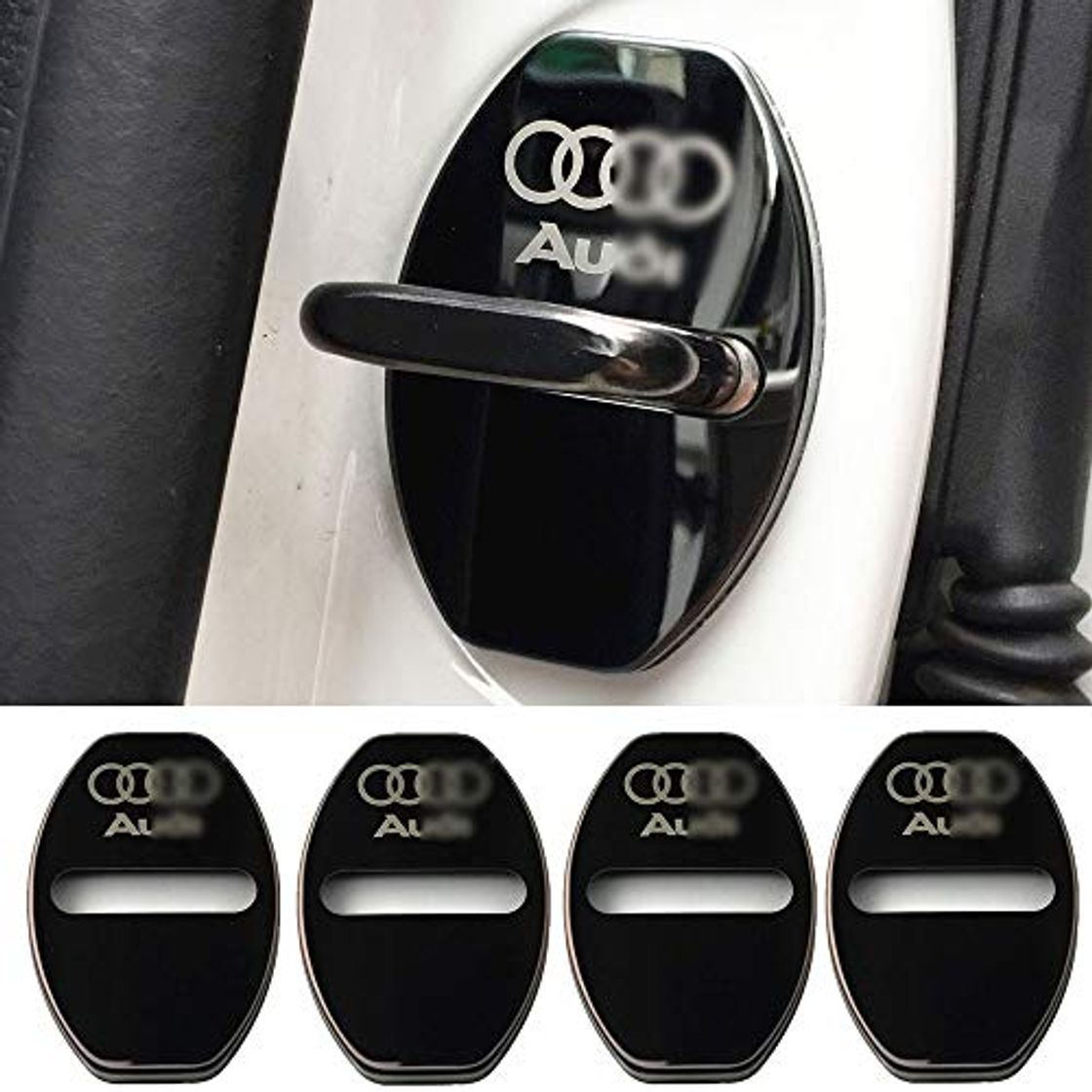 Productos YYD 4PCS Cubierta de Bloqueo de Puerta de Acero Inoxidable Audi -