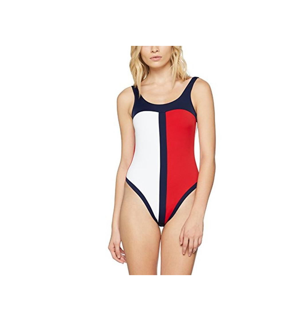 Fashion Tommy Hilfiger One-Piece Traje de baño de una Pieza, Azul