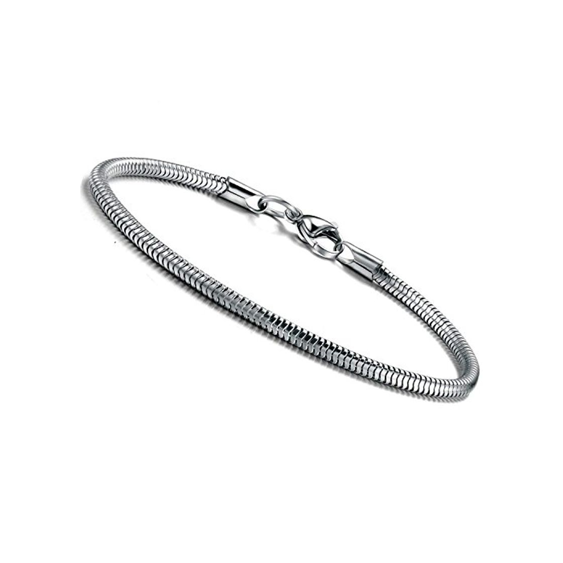 Productos Besteel 3 MM Acero Inoxidable Pulsera Serpiente Cadena para Mujeres Hombres Brazalete