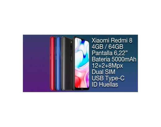 Xiaomi Redmi 8A Smartphone, 2GB 32GB Mobilephone, 6,22"Pantalla Snapdargon 439 Octa Core