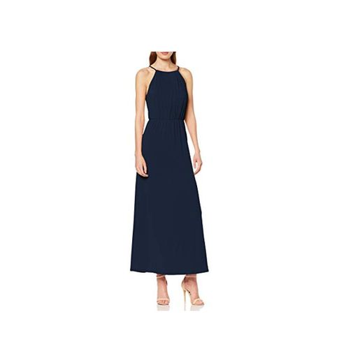 Vila Clothes Vitaini S/l Maxi Dress/DC Vestido, Azul