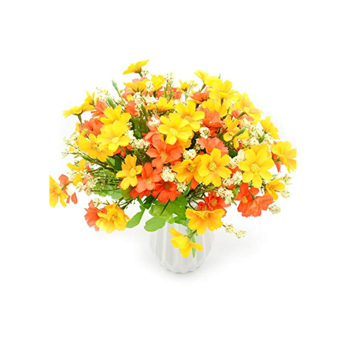 Producto MOAMUN 4 Ramo De Flores Artificiales Ramo De Margaritas De 28 Cabezas,