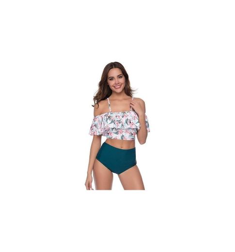 Aibrou Bikini Mujer Conjunto Sexy Cabestro Cuello Bañador Cuello en V