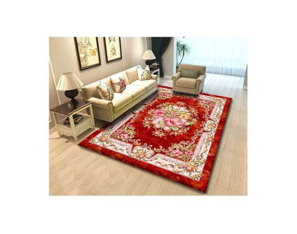 Producto Tradicional Oriental Geométrico Diseño Rosetón Decorativa Alfombra Tapete para Sala de Estar Comedor Dormitorio 5 40 * 60cm