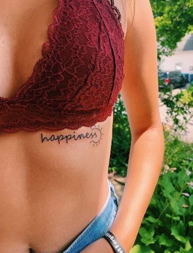 happiness and sun tattoo