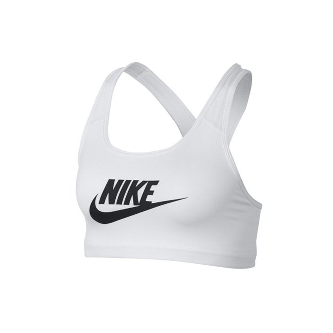 Social Nike Swoosh Futura Bra Sujetador Deportivo, Blanco