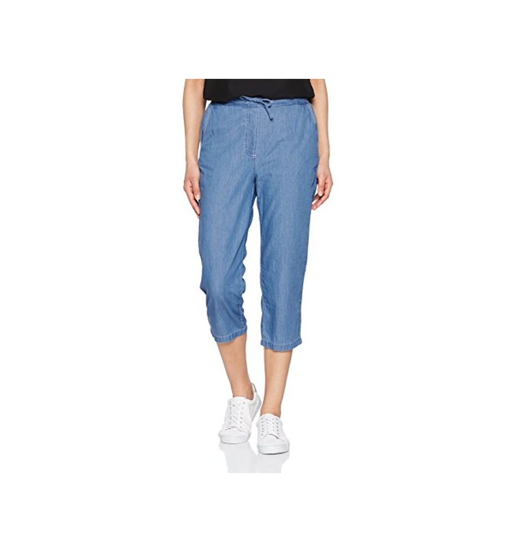 Fashion Damart Pantacourt Enfilable Pantalones, Azul