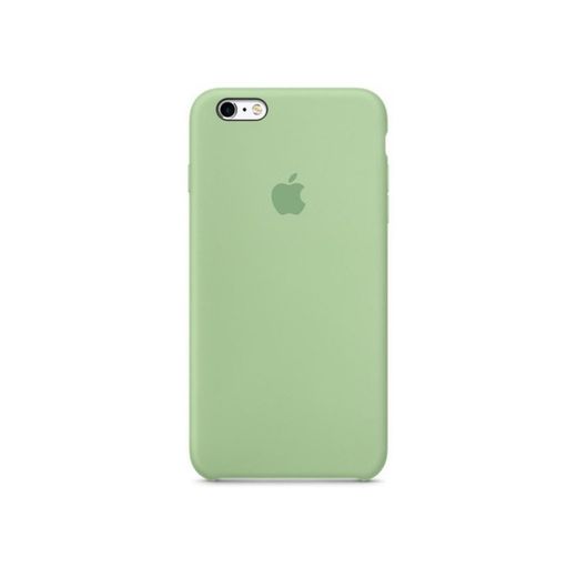 Desconocido Funda para iPhone 6 / 6s, Silicona Amarillo Pastel Logo Apple,