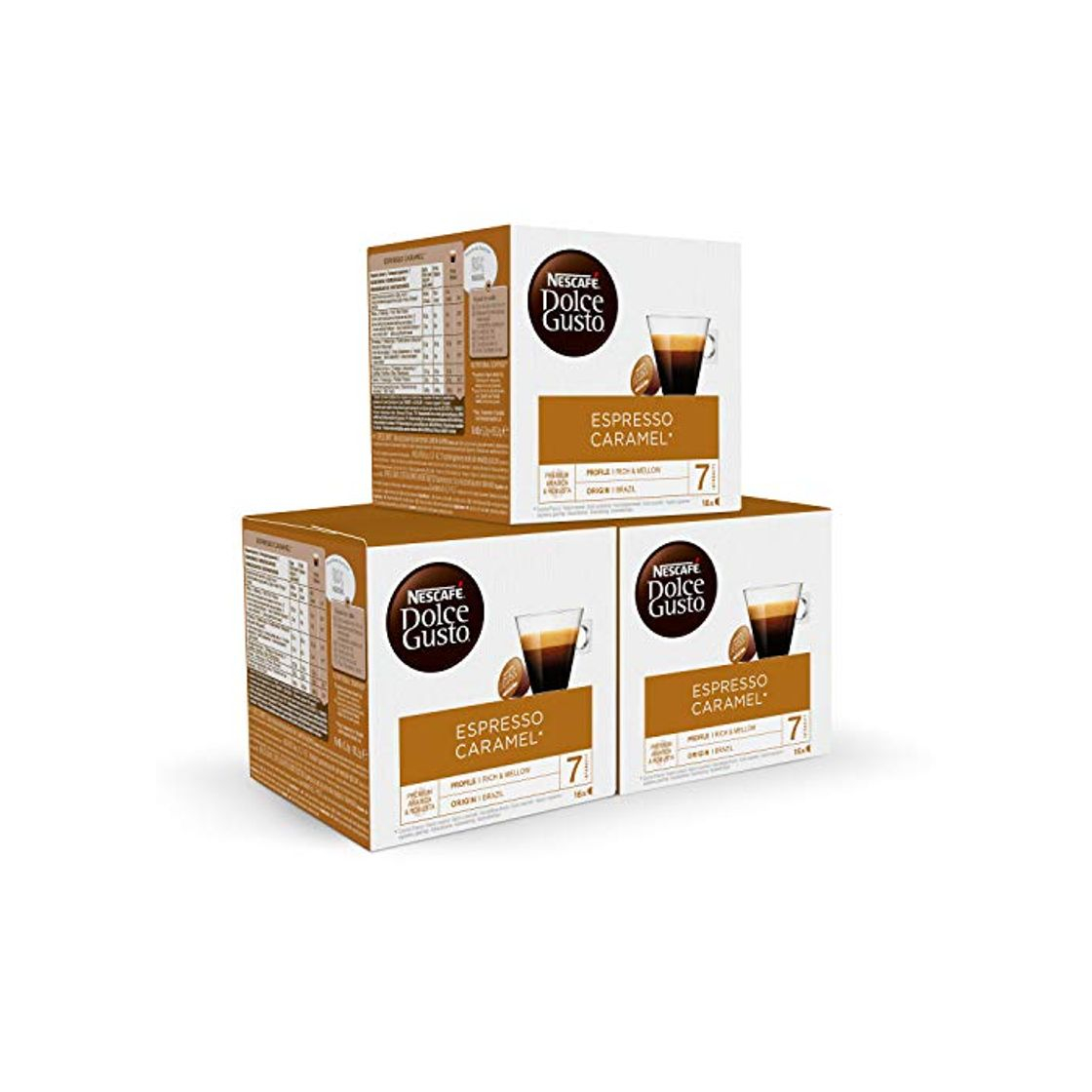 Product Nescafé DOLCE GUSTO Café ESPRESSO CARAMEL, Pack de 3 x 16 Cápsulas