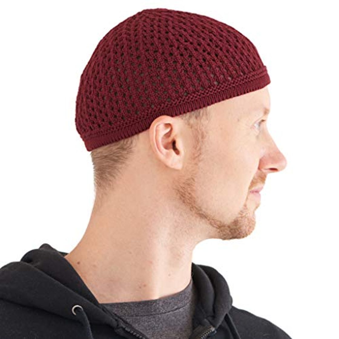 Moda Casualbox Tejido Algodón Cráneo Gorra Kufi Islam Oración Sombrero Croché Puntada Tapa Gorros Beanie Hombres Tocados para Todos Temporadas Enge