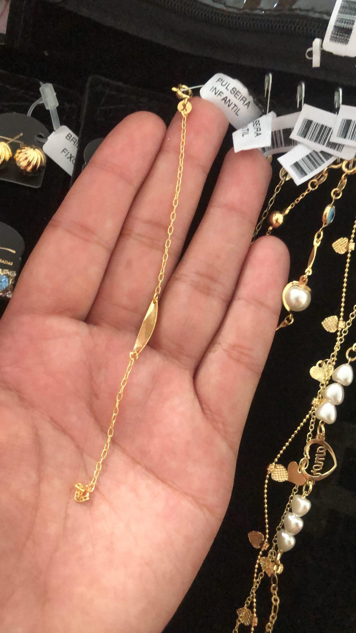 Social Corrente banhada a ouro