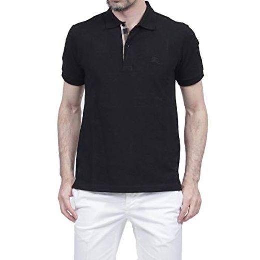 Burberry Brit - Polo de manga corta, color negro Negro Negro