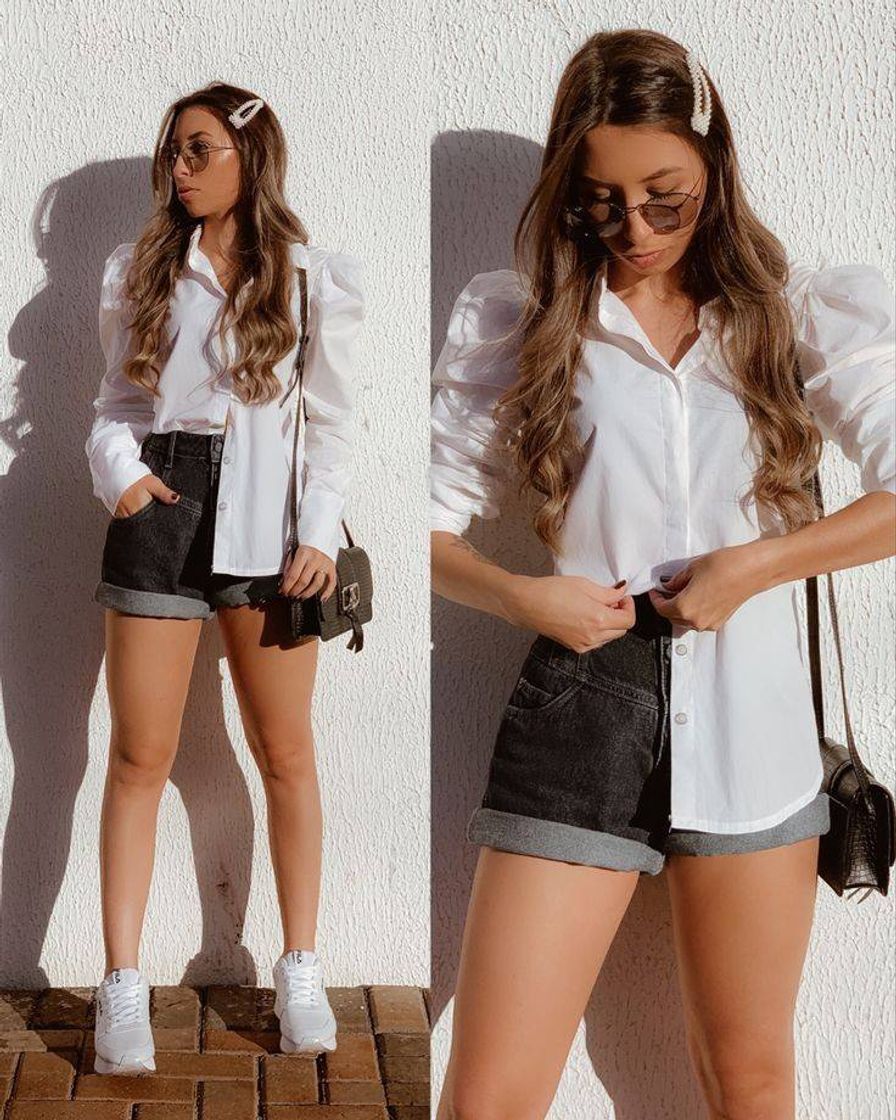 Fashion Look com camisa branca