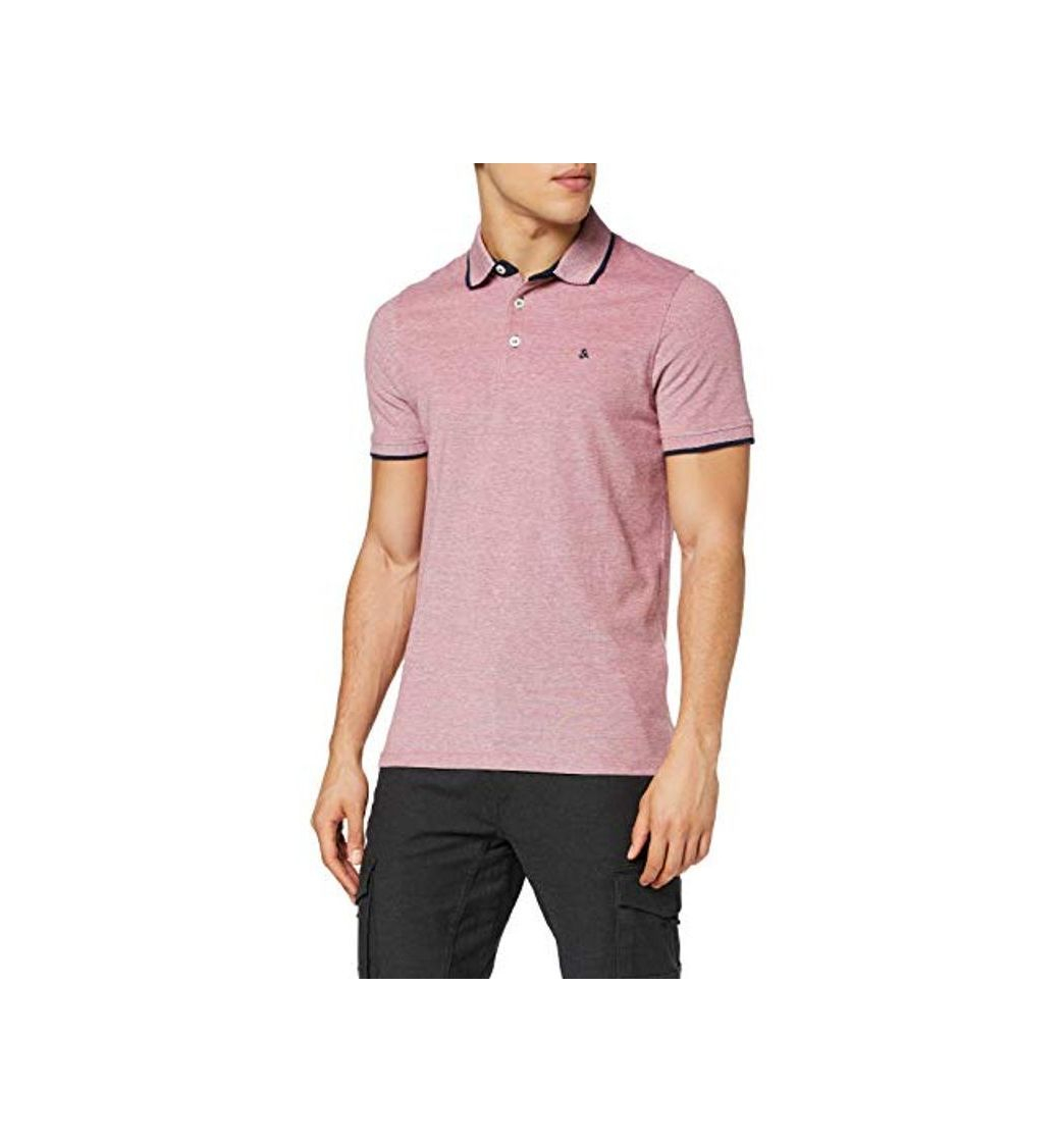 Fashion JACK & JONES Jjepaulos Polo SS Noos, Rojo