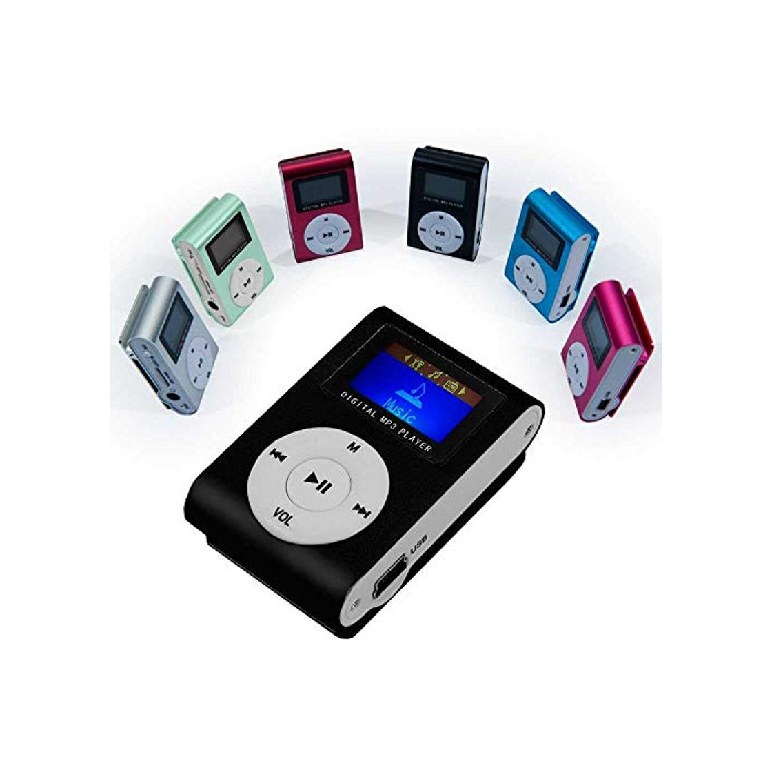 Productos OcioDual Mini Reproductor MP3 Player Clip LCD Aluminio hasta 32Gb Micro SD