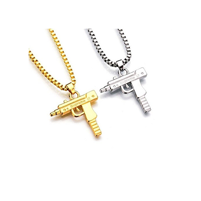 Social LikeforLoveJewellerys Supreme Uzi Machine Gun Pistol Necklace Pendant Chain Gold Silver Plated