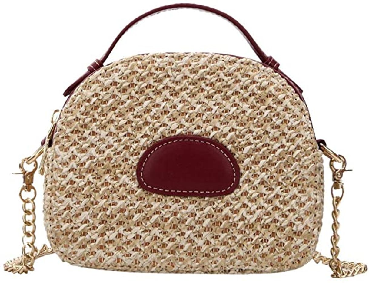 Product Bolso de Paja Bandolera para Mujer Bolsa de Hombro para Playa de