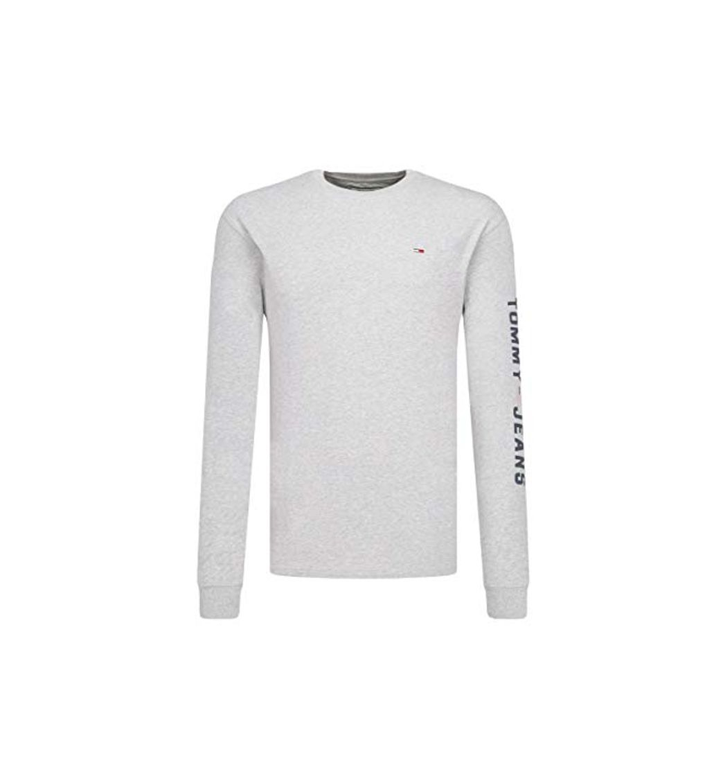 Social Tommy Hilfiger TJM Longsleeve Us Flag tee Camisa Deportiva, Gris