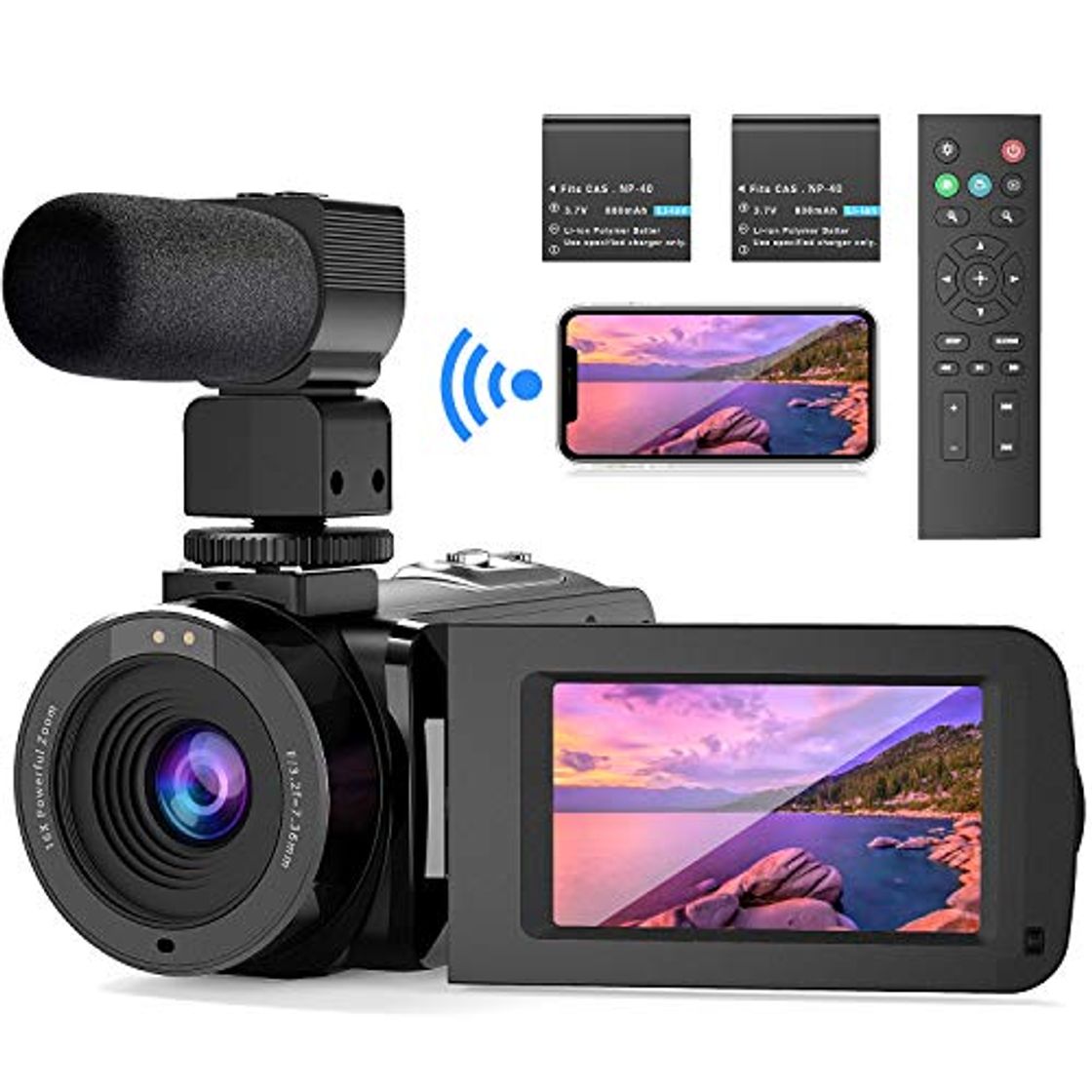 Product WiFi Videocámara UHD 26MP FamBrow Videocamara de Vlogging Youtube IR Visión Nocturna