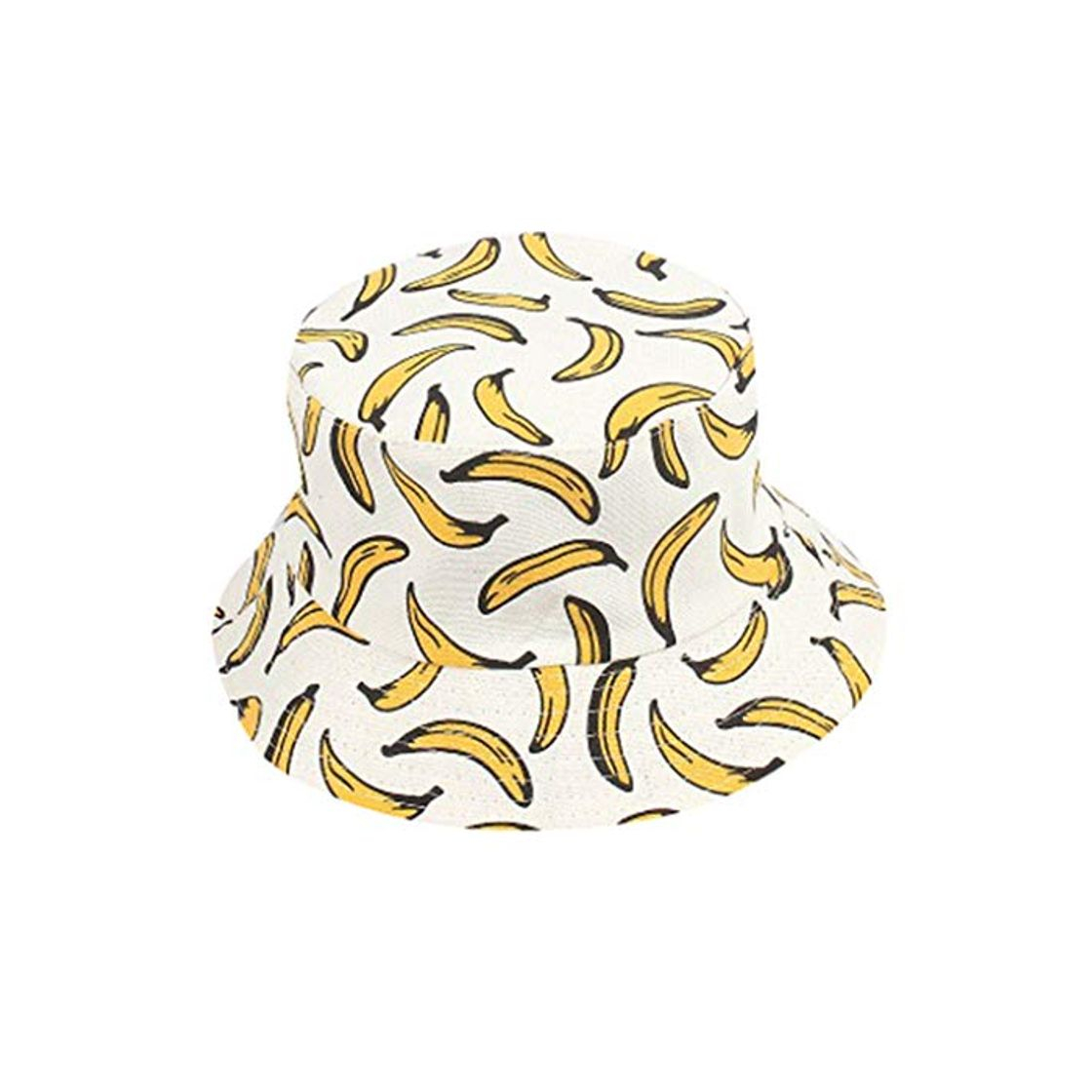 riou Sombrero para el Sol Gorro protección UV Plegable Pesca Hat Bandeja de Visera de Viaje de Doble Cara de Pescador de Bordado de plátano para Hombre y Mujer
