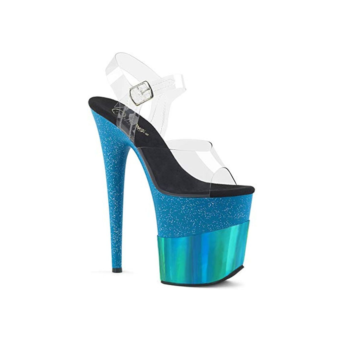 Producto Pleaser FLAMINGO-808-2HGM Clr/Turquoise Glitter-Hologram UK 3