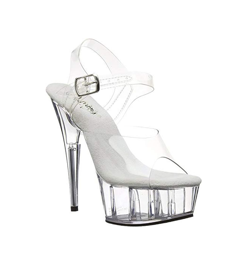 Product Pleaser Del608/C/M - Sandalias para Mujer, Color Transparent