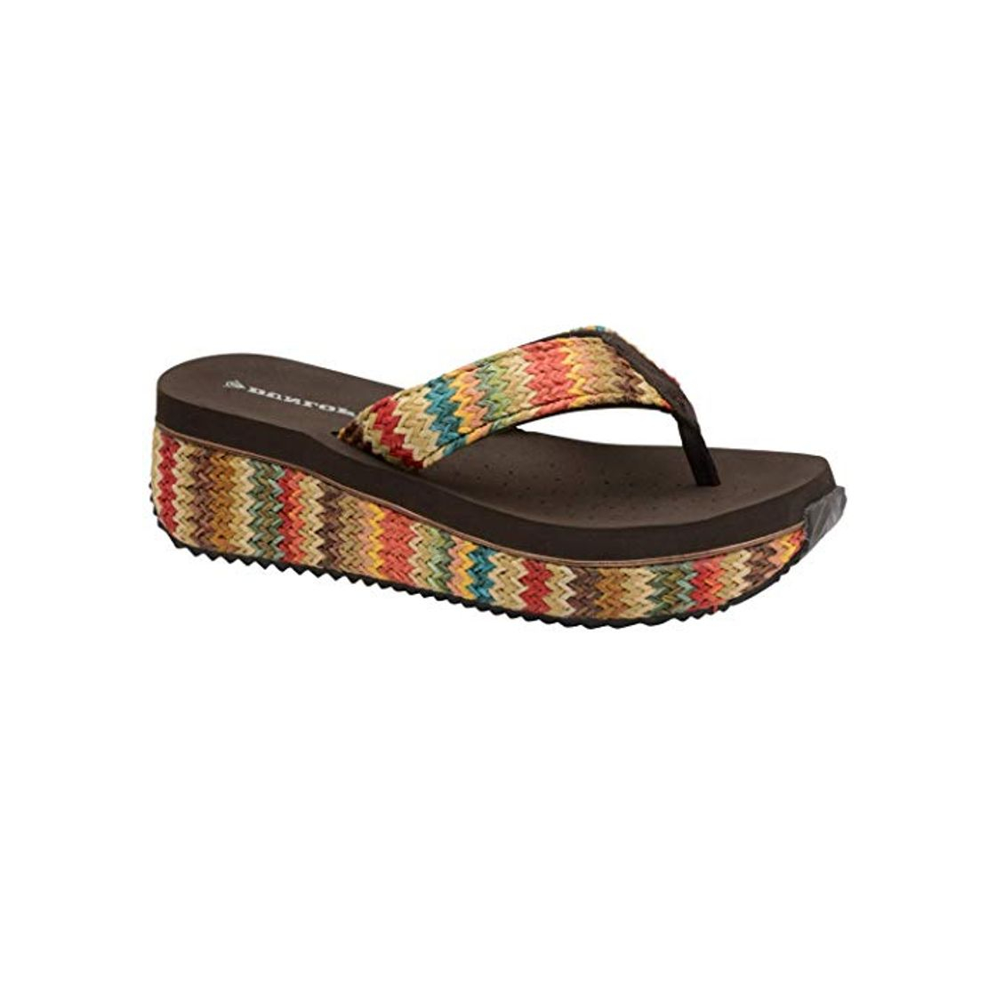 Social Dunlop - Sandalias de rafia para mujer