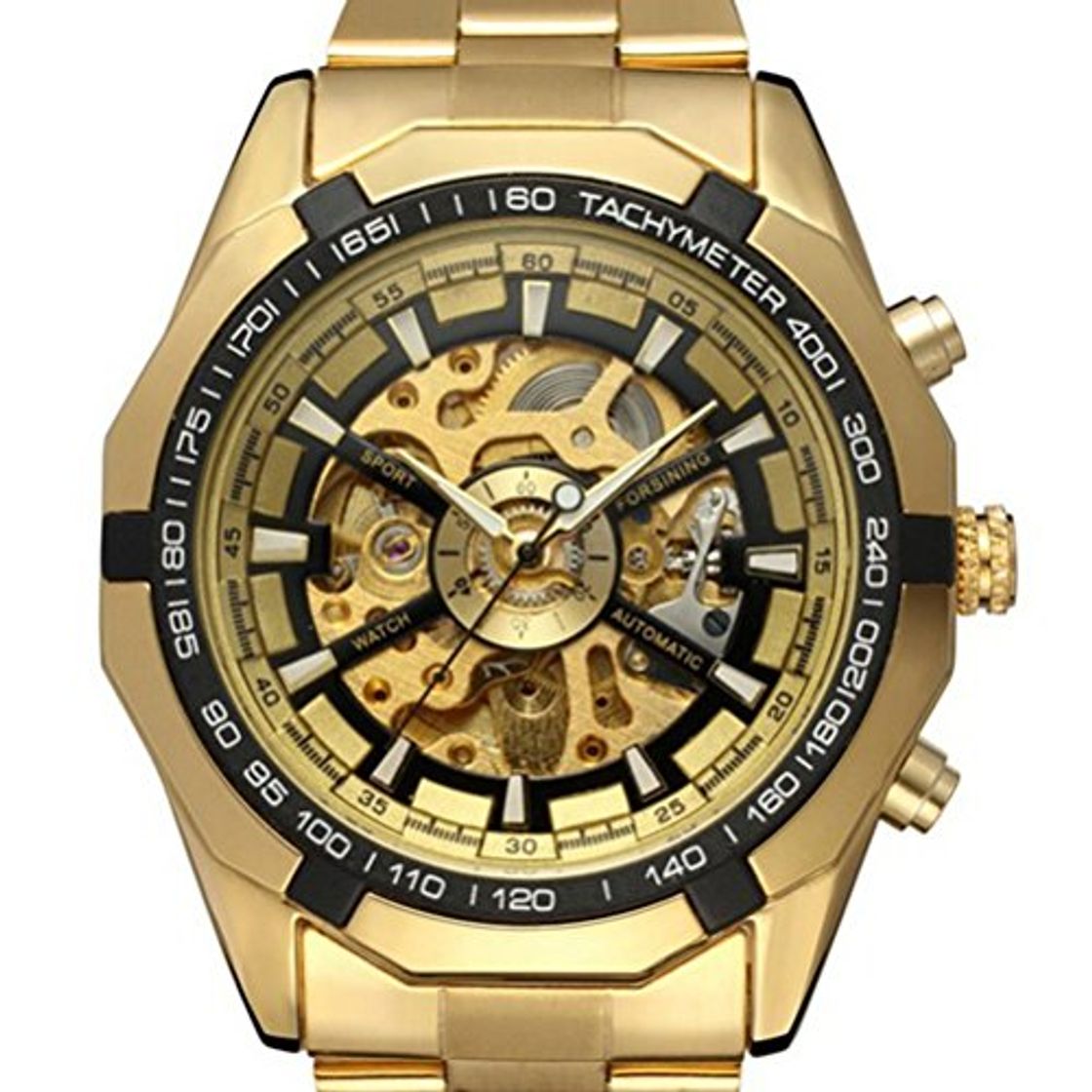 Social PIXNOR Hombre Relojes de Pulsera Mecánico Automático con Pulsera de Acero Inoxidable