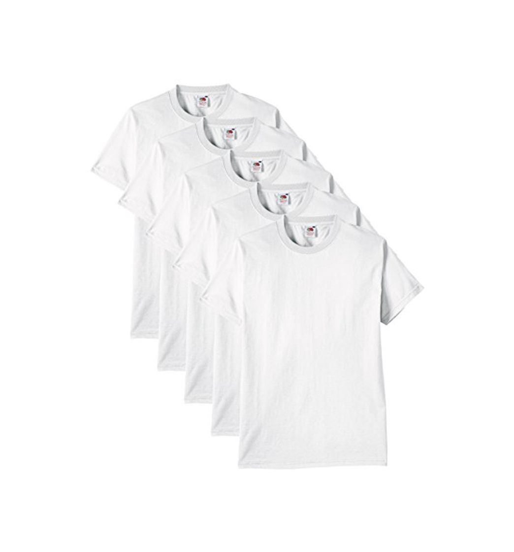 Productos Fruit of the Loom Heavy Cotton tee Shirt 5 Pack Camiseta, Blanco,