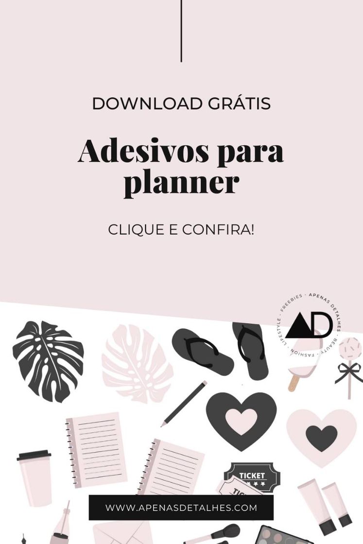 Moda Adesivos para planner com download grátis 