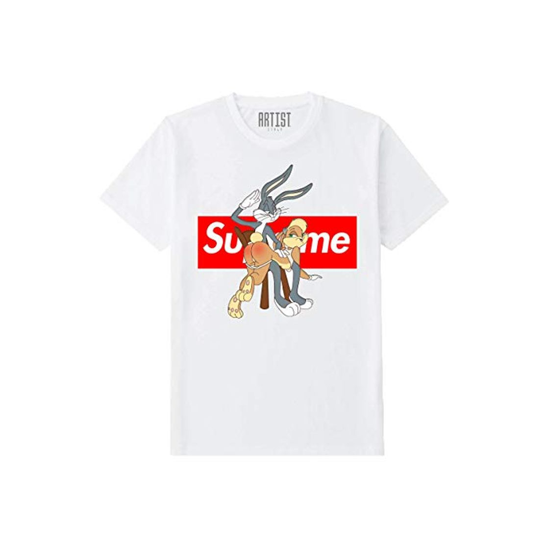 Productos Artist – Camiseta Supreme Logo Bugs Bunny Lola – Camiseta de algodón