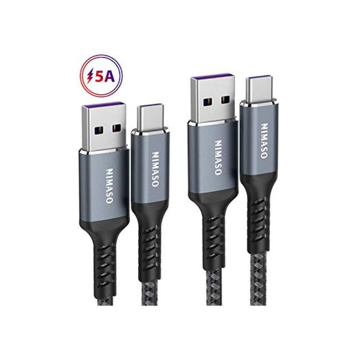Nimaso Huawei Cable USB C 5A[2 Pack/2M+2M]