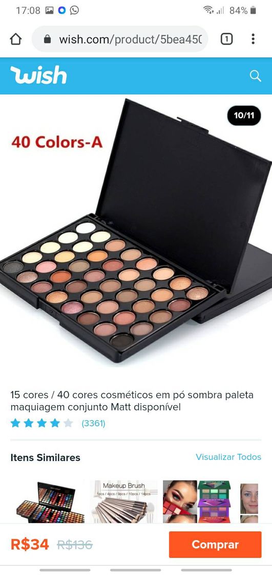 Fashion Kit maquiagem de diversas cores 