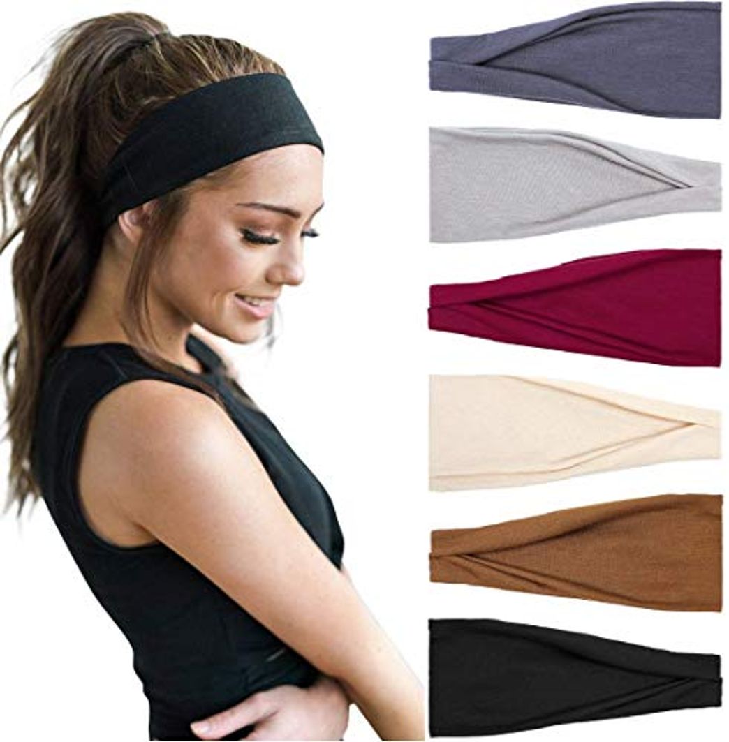 Social DRESHOW 6 Piezas Diadema Para Mujer Yoga Correr Diademas Deportes Entrenamiento Bandas para el Cabello Lindo Accesorio