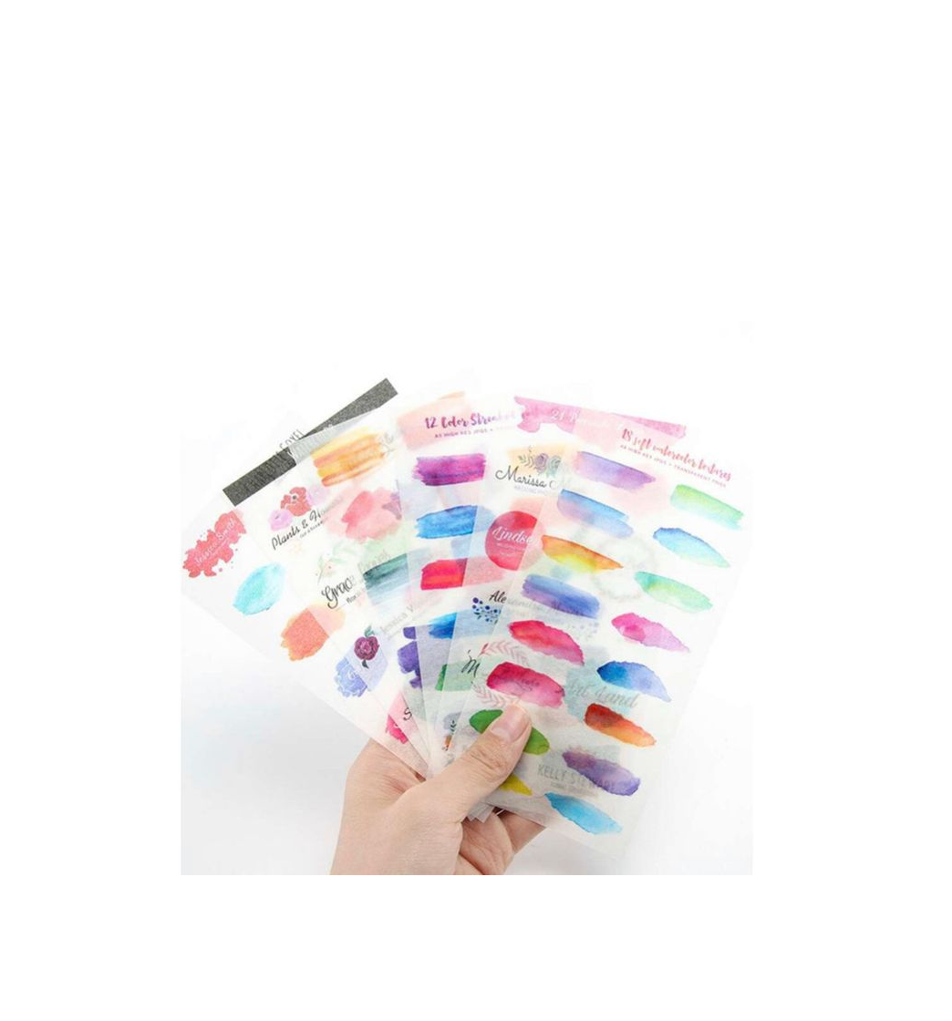 Producto Watercolor Sticker 6 Sheet