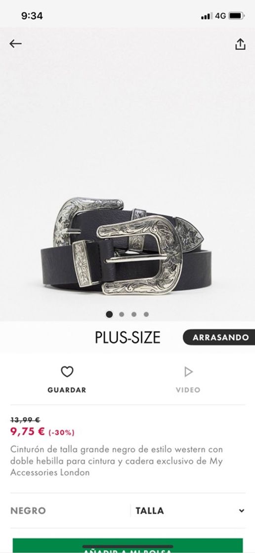 Social Cinturón doble hebilla ASOS