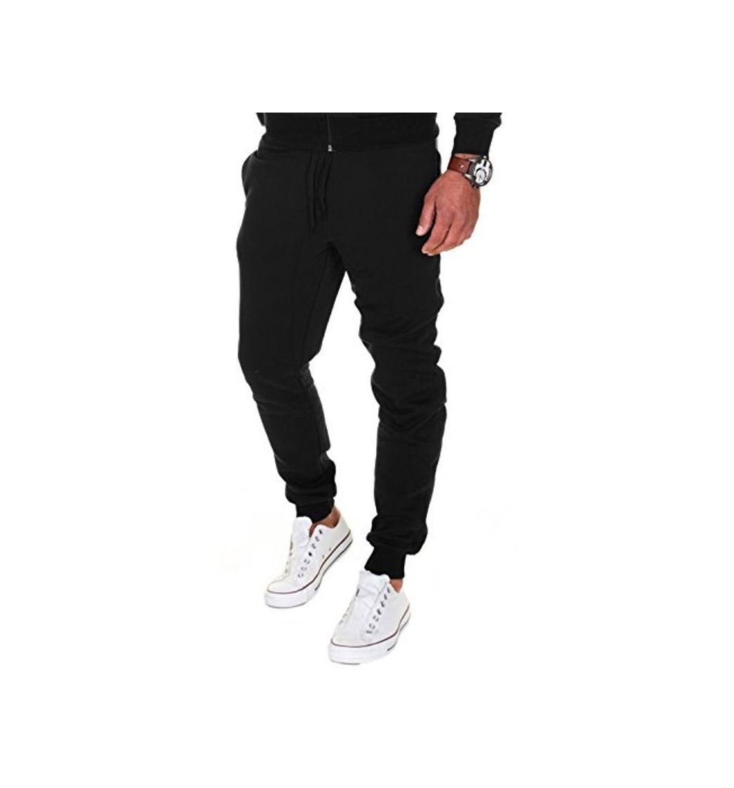 Fashion MERISH Pantalones Jogger Hombre Deportivos Joggers Modell 211 Negro L