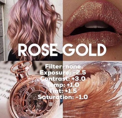 Filtro rose gold..