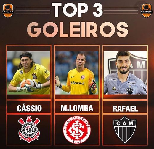 Top 3 goleiros 