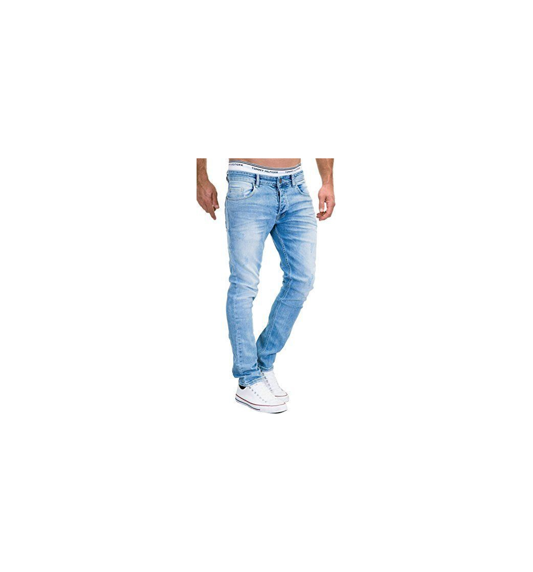 Producto MERISH 9148-2100 - Pantalones Vaqueros Ajustados para Hombre 9148 Azul Claro