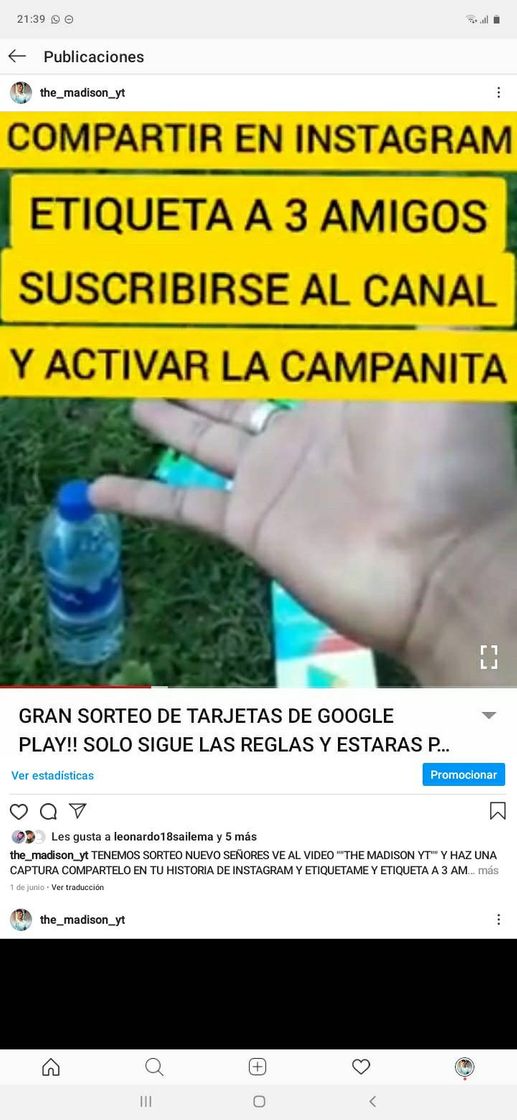 Moda ESTE VIERNE SORTEARE 3 TARJETAS DE GOOGLE PLAY 