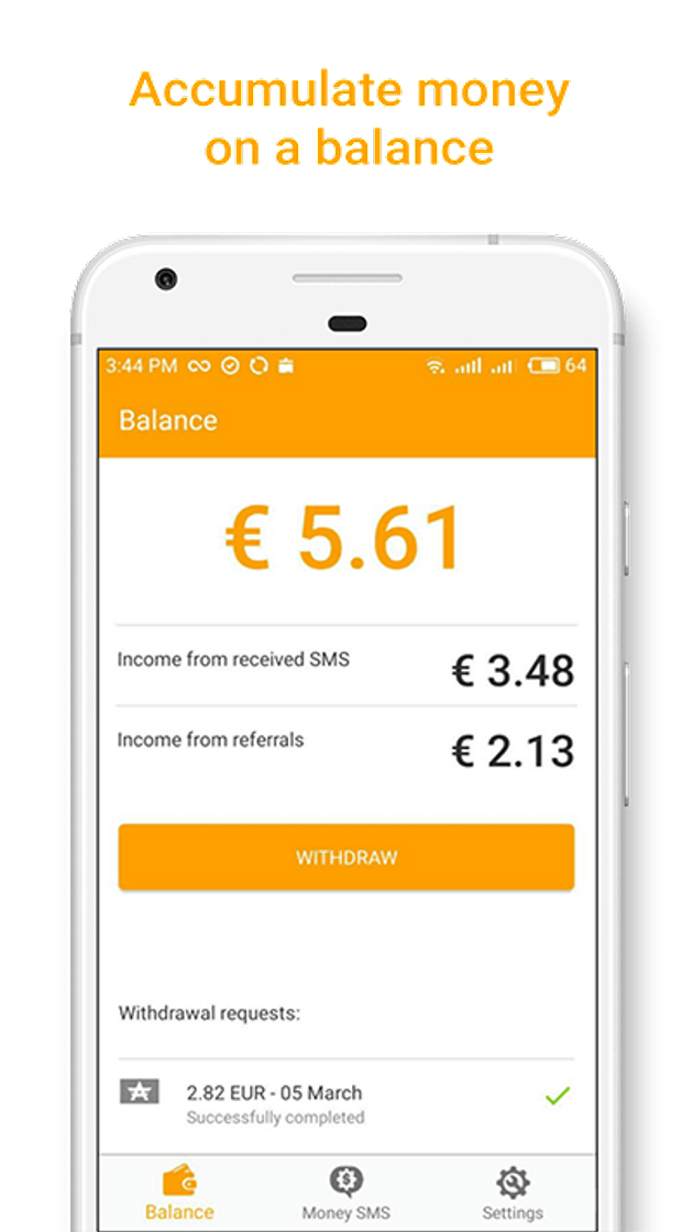 App Hacer dinero en línea – La app de Money SMS para Android