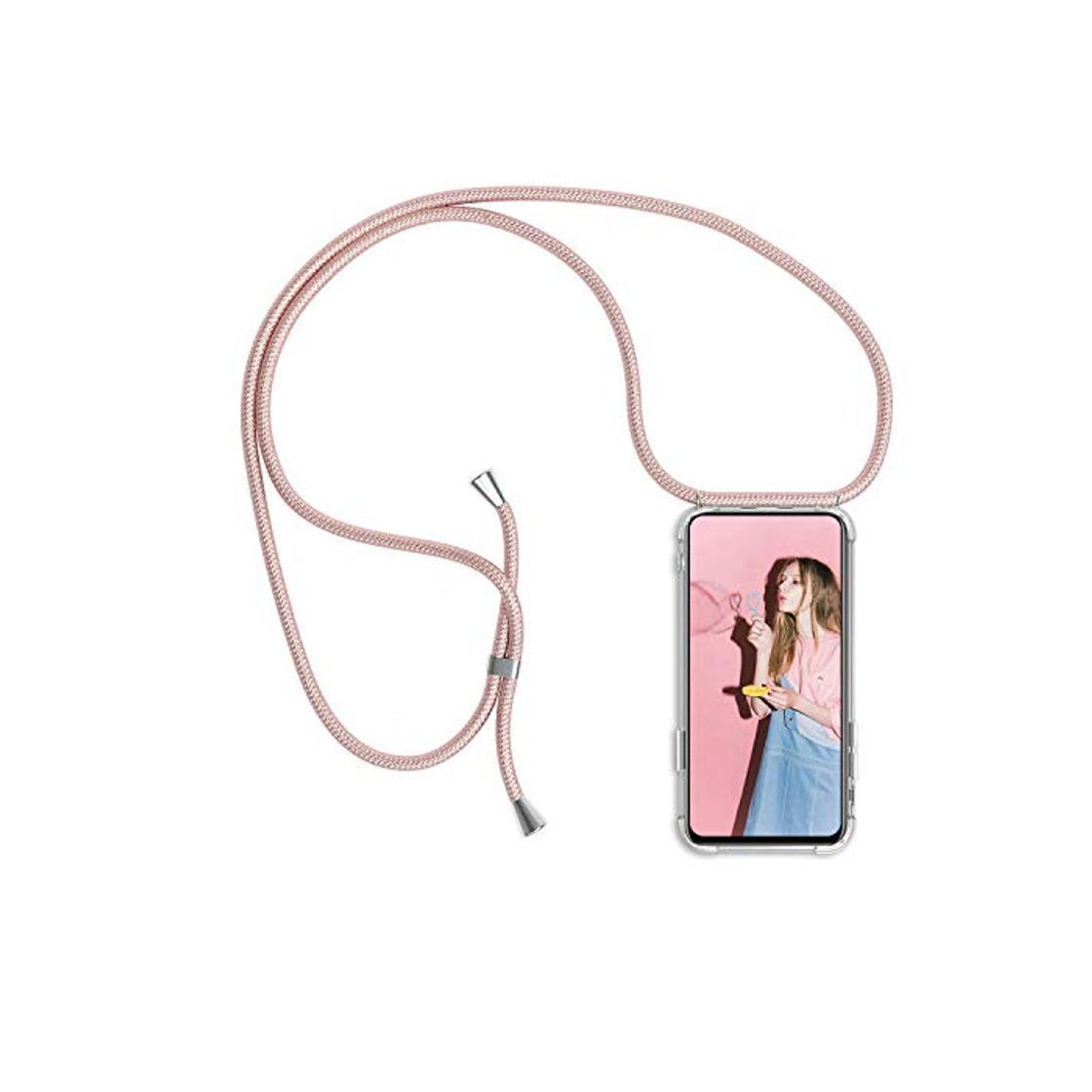 Social MICASE Funda con Cuerda para Apple iPhone XR