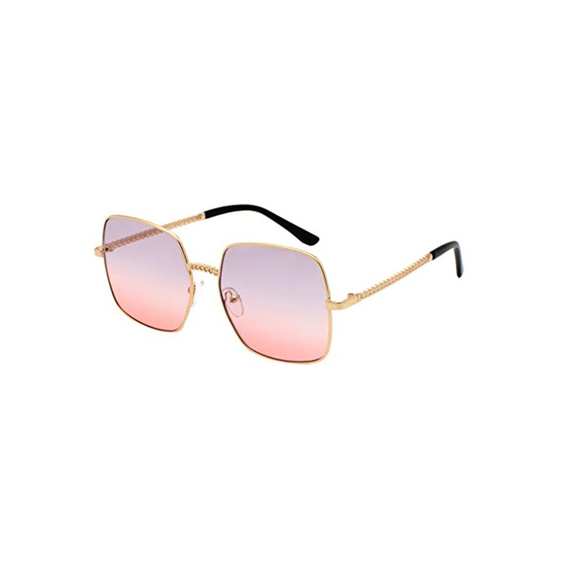 Product Gafas de sol de Hombres y Mujer Fashion glasses Marco de metal Gafas Lentes cuadradas Gradiente Color Polarizadas Clásico Retro Gafas Sunglasses UV400 Vacaciones casuales MMUJERY