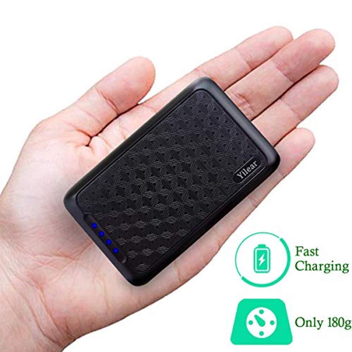 Electrónica Power Bank 10000mAh Cargador Portátil con Gran Capacidad y Doble Salida USB