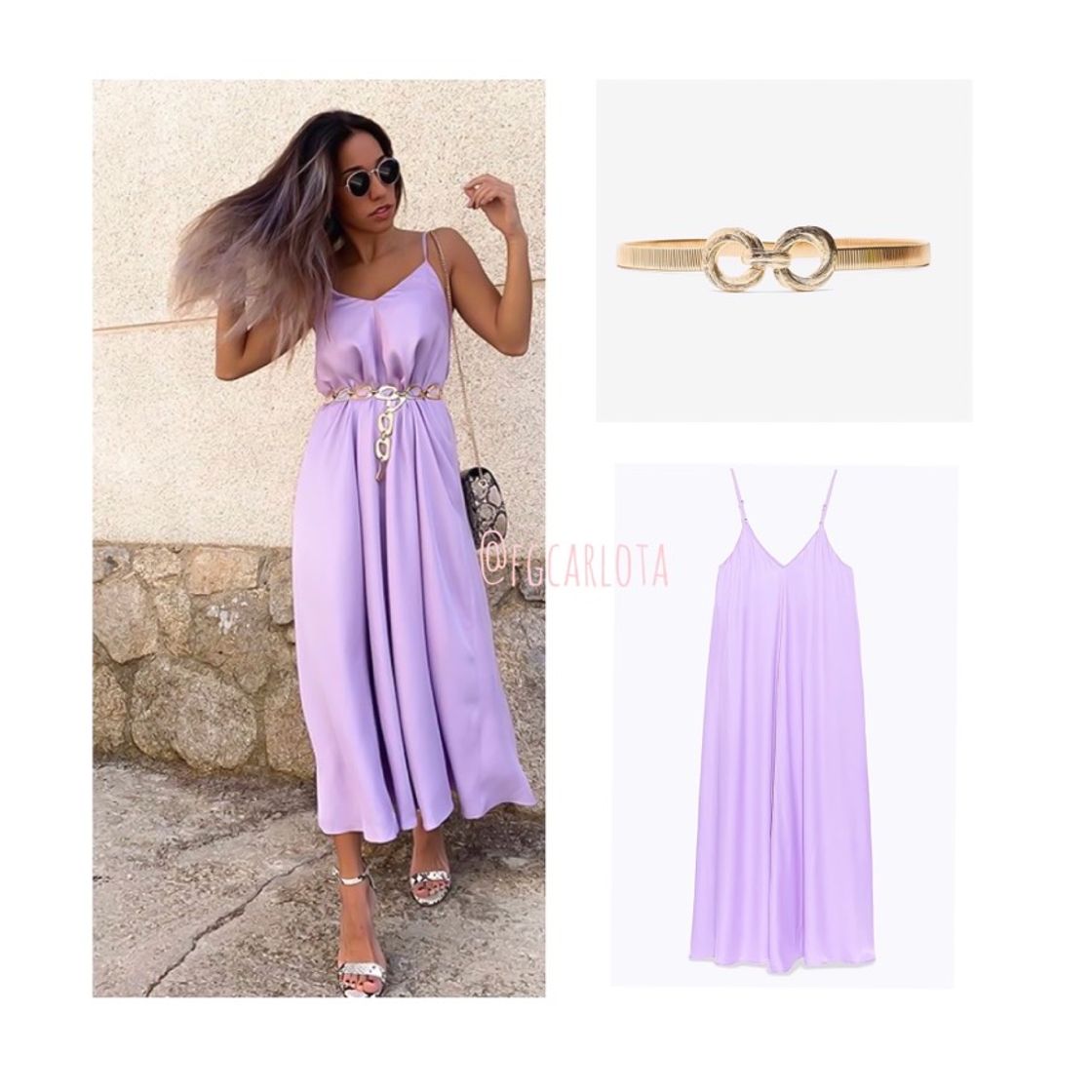 Social Vestido satén efecto volumen Zara