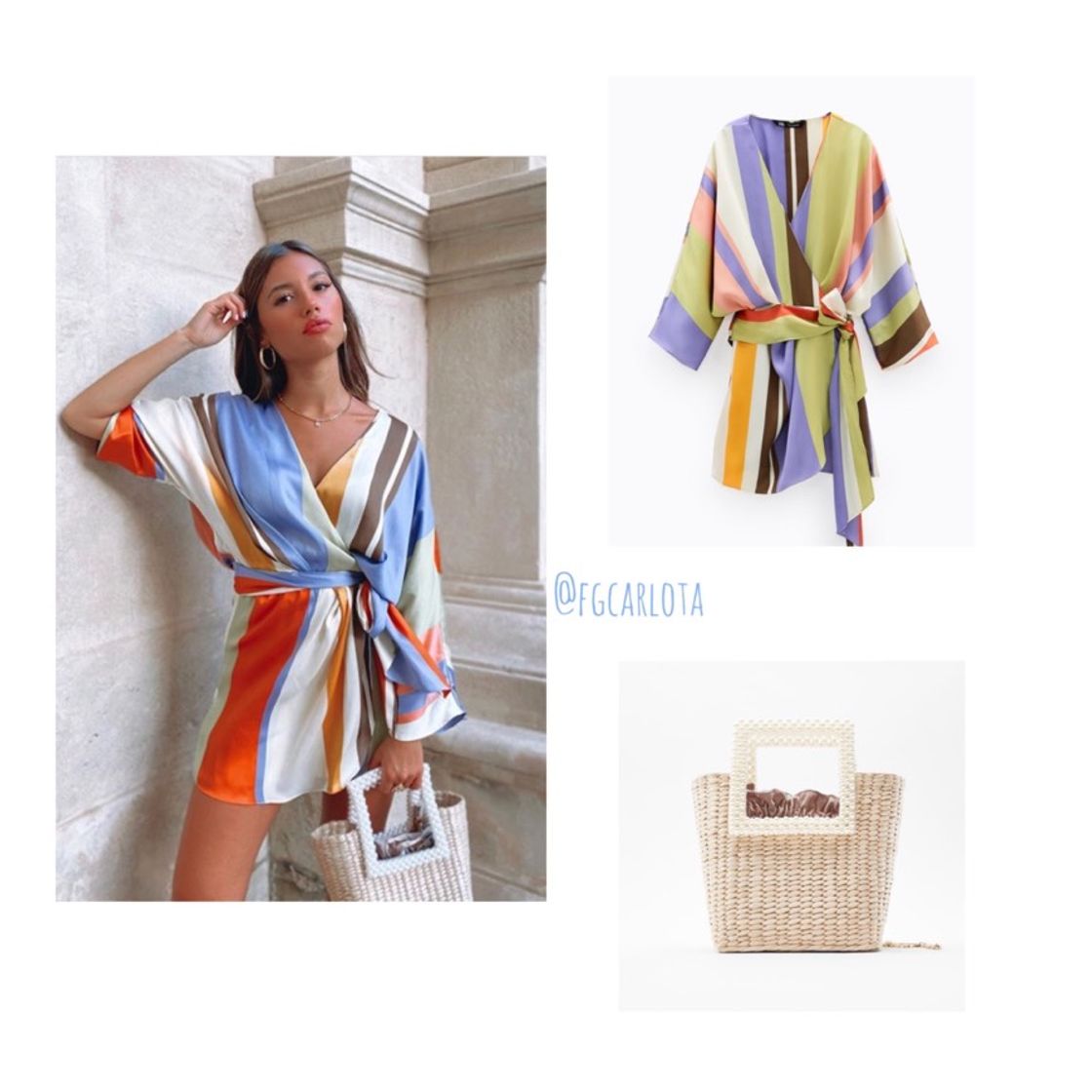 Social Vestido rayas multicolor Zara