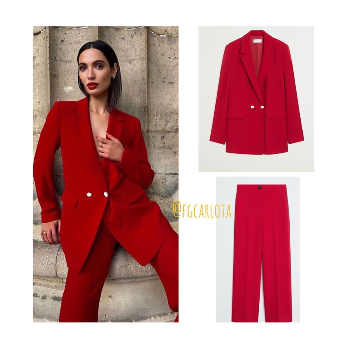 Social Blazer y pantalón fluido Mango 