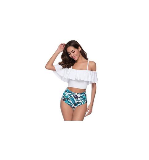 Aibrou Bikini Mujer Conjunto Sexy Cabestro Cuello Bañador Cuello en V